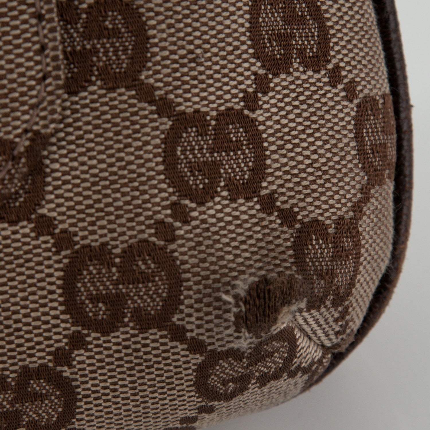 Gucci Monogram Large Flat Messenger Bag Dark Brown 8 of 9