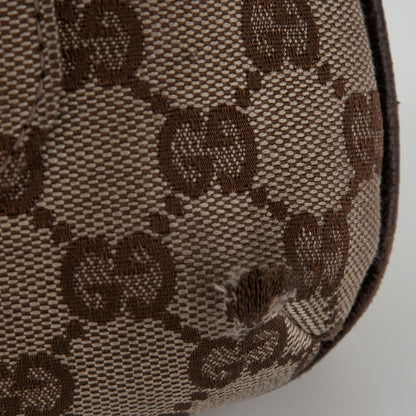 Gucci Monogram Large Flat Messenger Bag Dark Brown 8 of 9