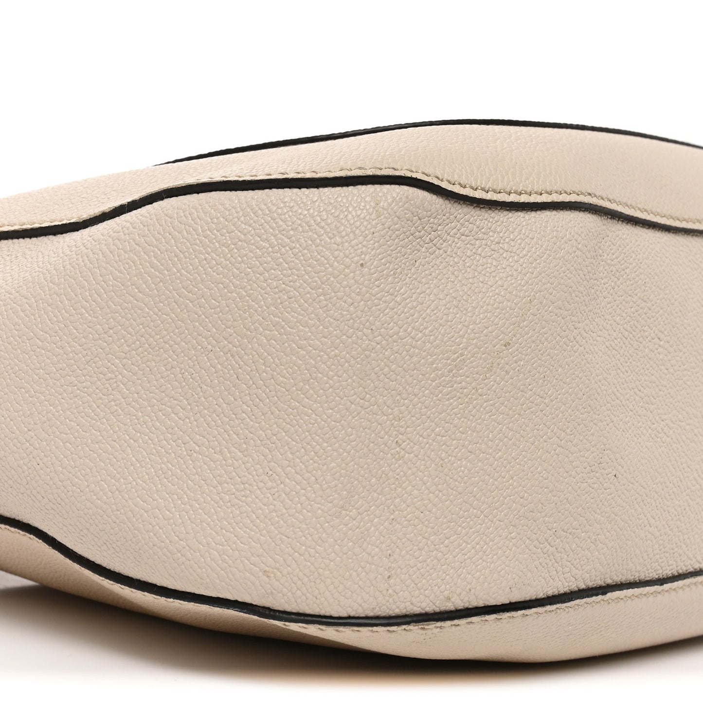 Grainy Calfskin Small Elmstone Hobo Limestone