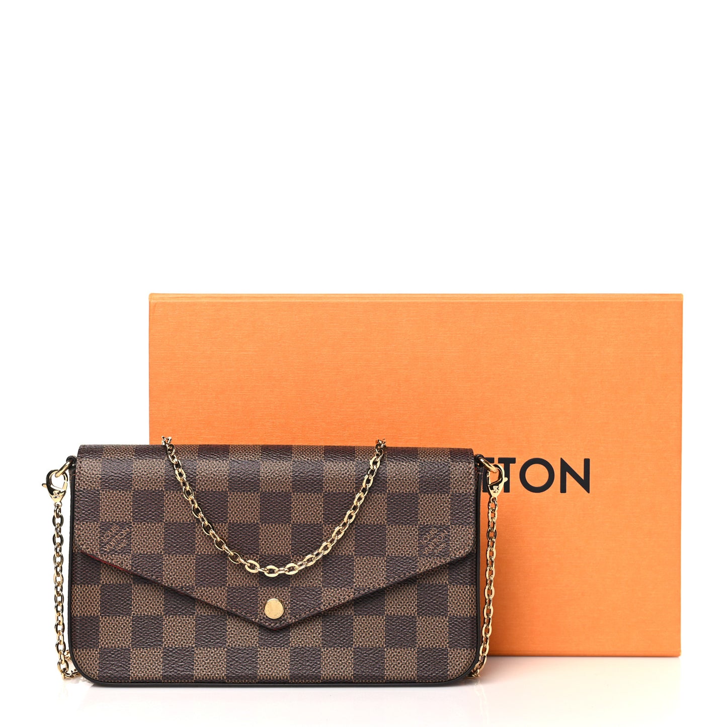 Damier Ebene Pochette Felicie Chain Wallet