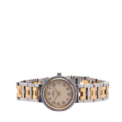 Hermes Stainless Steel 24mm Clipper Quartz Watch Gold 2 of 6