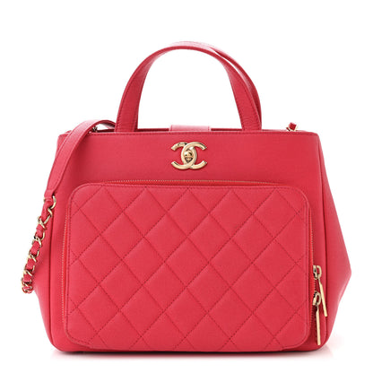 Chanel Caviar Quilted Small Business Affinity Shopping Bag Red 1 of 12