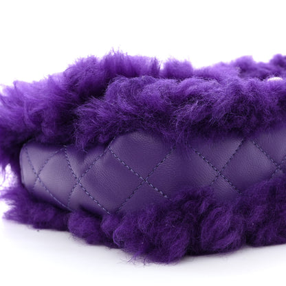 Chanel Shearling Lambskin Quilted Flap Purple 9 of 10