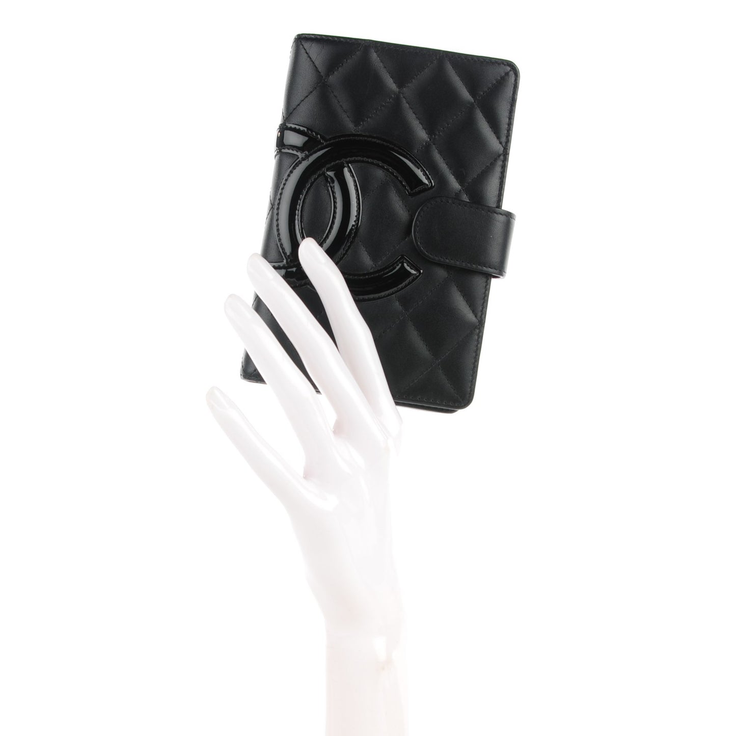 Calfskin Cambon Zipped Pocket Wallet Black