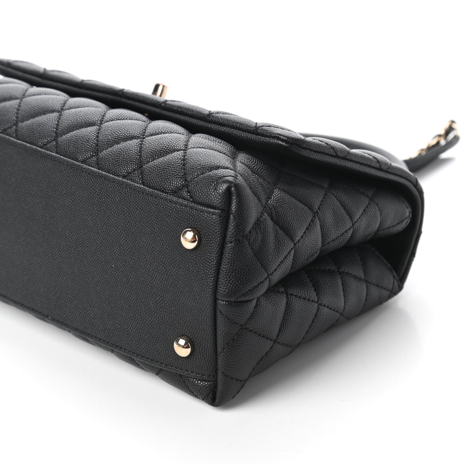 Chanel Caviar Quilted Small Coco Handle Flap Black 7 of 11