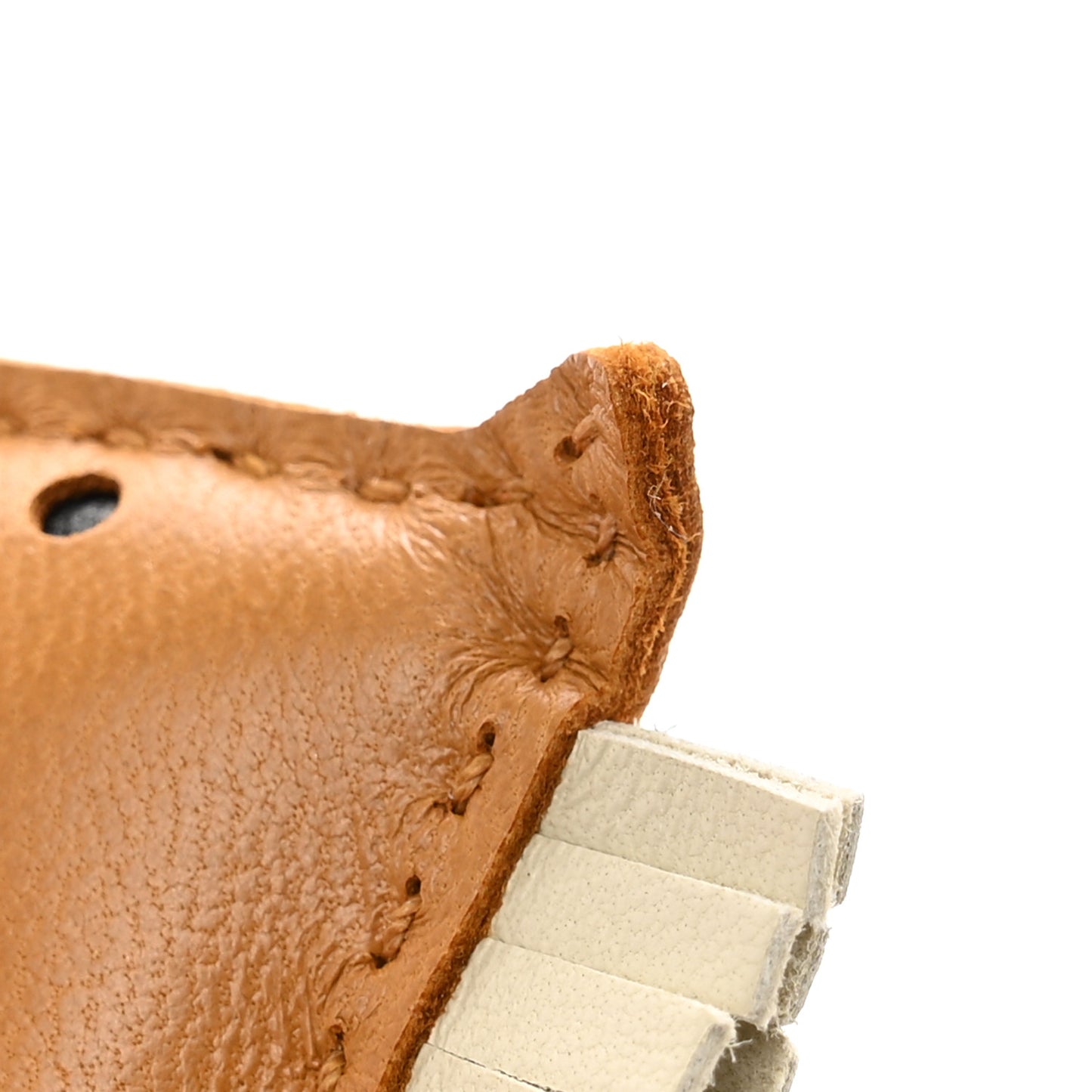 Milo Lambskin Grigri Rodeo Bag Charm PM Sesame Craie Black