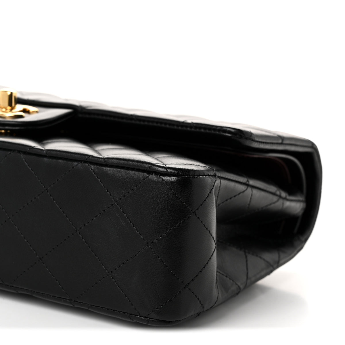 Chanel Lambskin Quilted Medium Double Flap Black 9 of 10