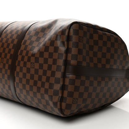 Louis Vuitton Damier Ebene Keepall Bandouliere 55 10 of 10
