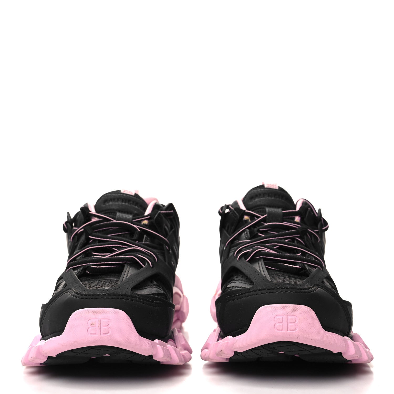 Balenciaga Mesh Nylon Bi-Color Womens Track Sneakers 38 Black Pink 2 of 9