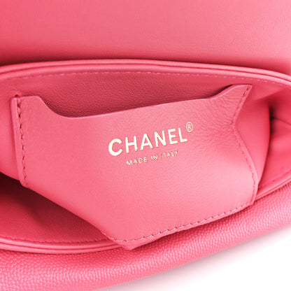 Chanel Caviar Quilted Mini Top Handle Flap Pink 6 of 12