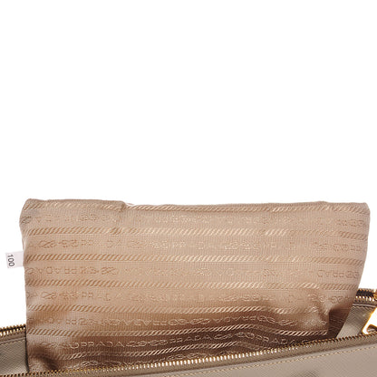Prada Saffiano Lux Medium Double Zip Tote Pomice 5 of 9