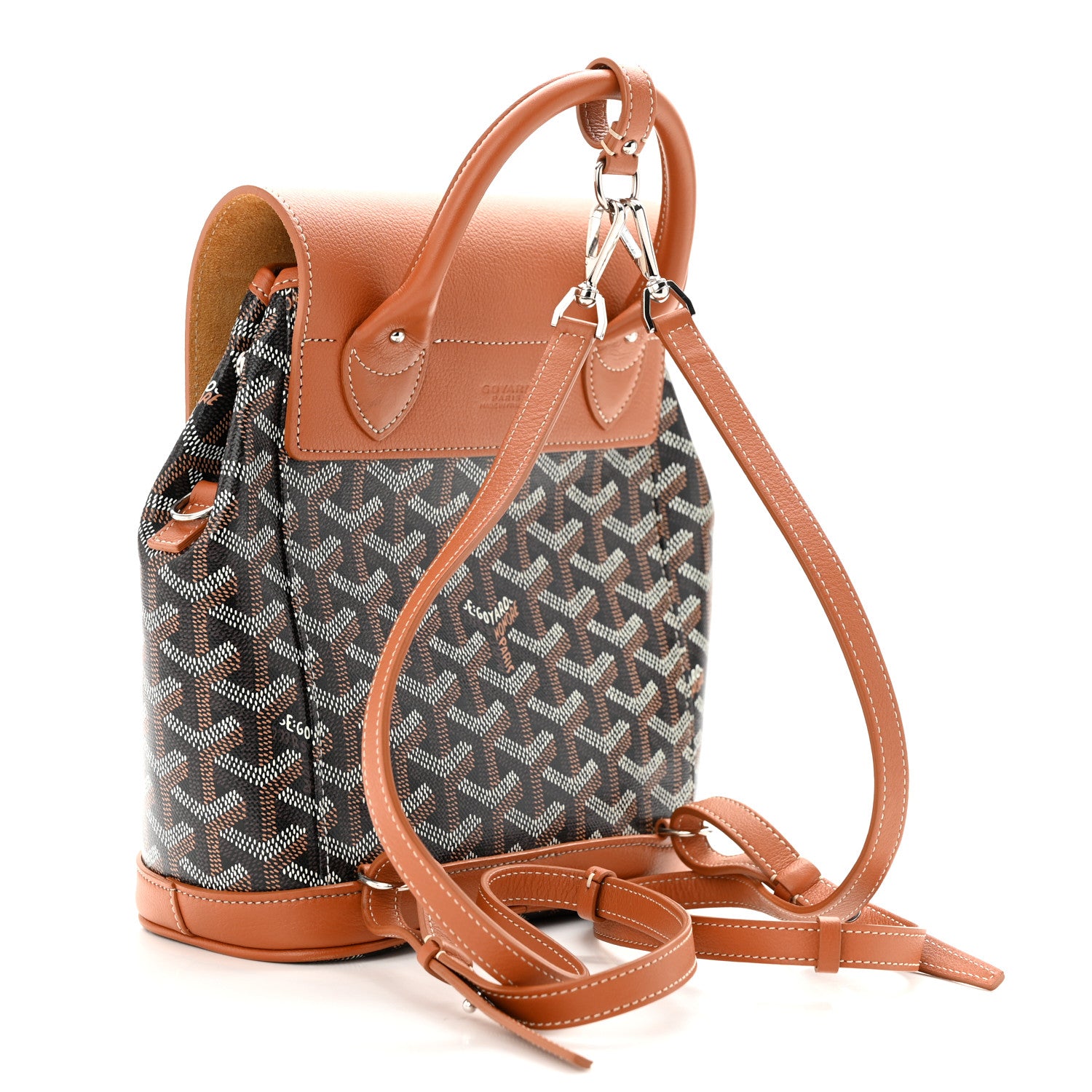 Goyard Goyardine Calfskin Mini Alpin Backpack Black Gold 3 of 10