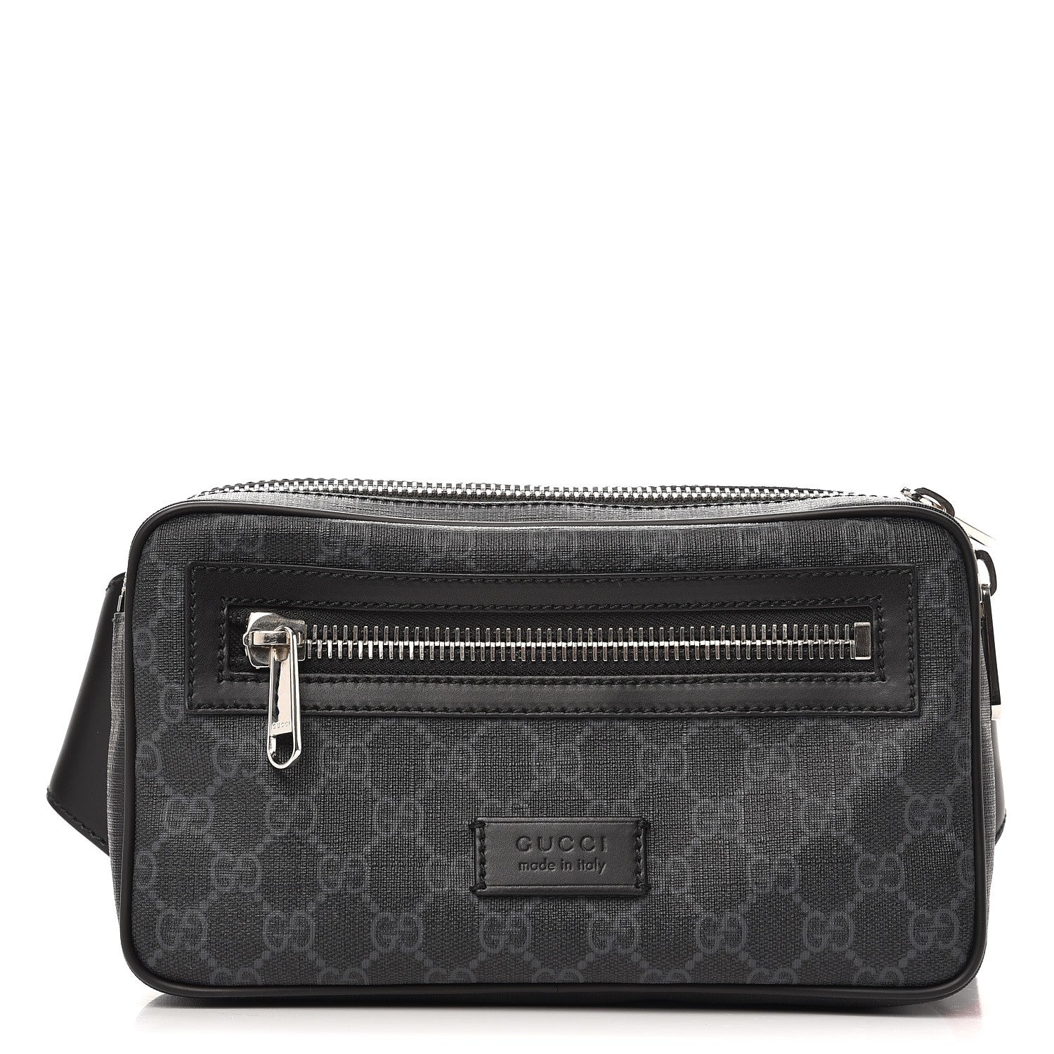 Gucci Soft GG Supreme Monogram Web Belt Bag Black Grey 1 of 9