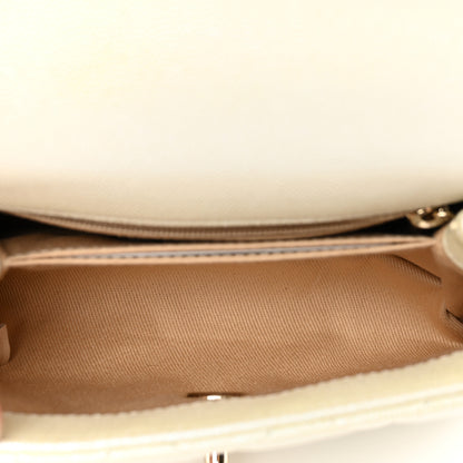 Chanel Iridescent Caviar Quilted Extra Mini Coco Handle Flap White 6 of 11