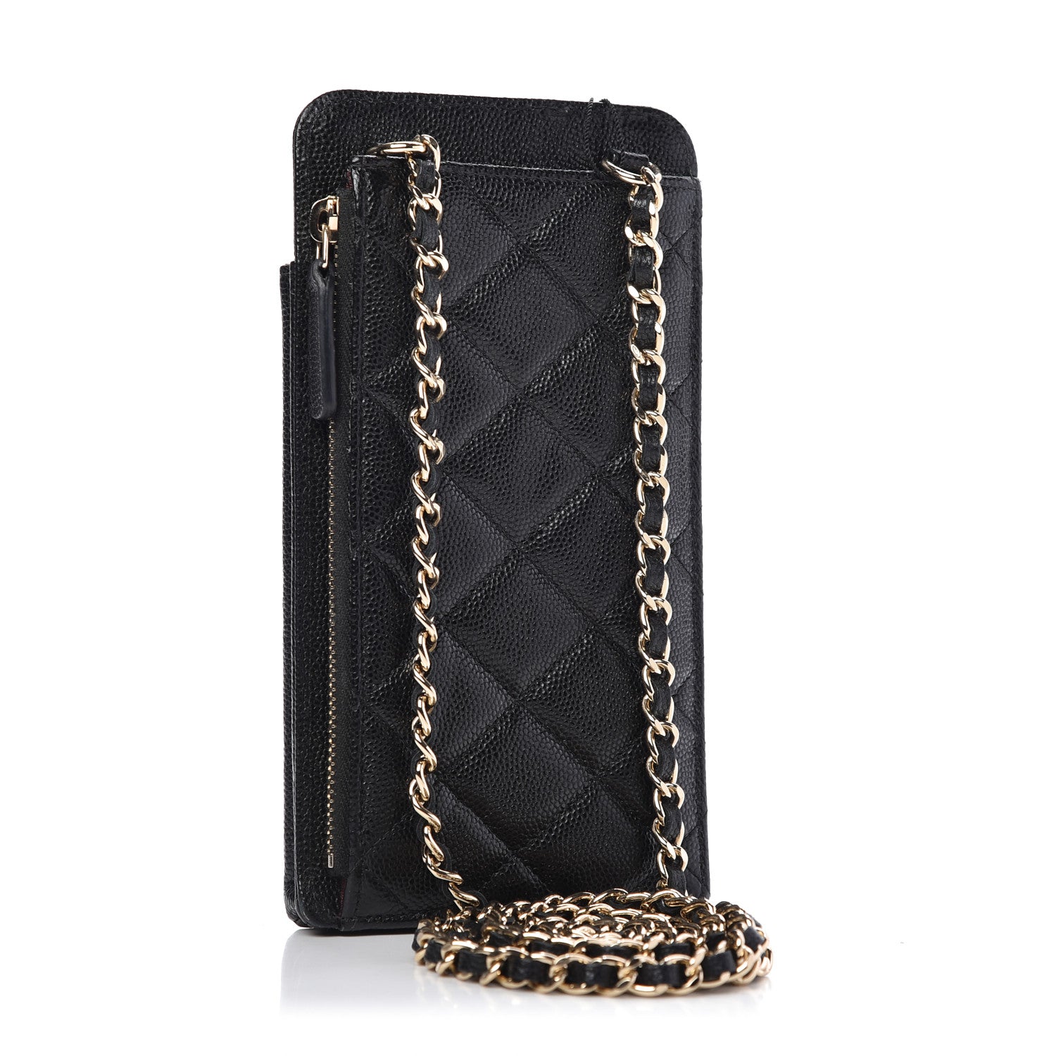 Chanel Caviar Quilted Zip Phone Case Black 3 of 11