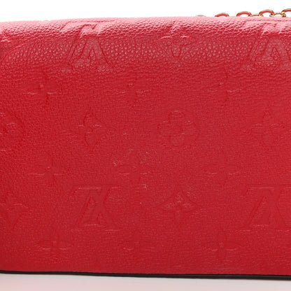 Louis Vuitton Empreinte Pochette Felicie Chain Wallet Scarlet 14 of 17