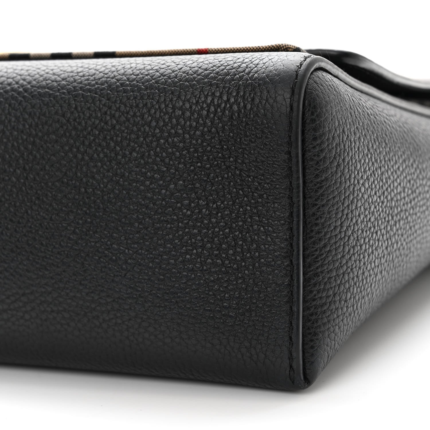 Burberry Grainy Calfskin Vintage Check Note Crossbody Bag Black 9 of 15