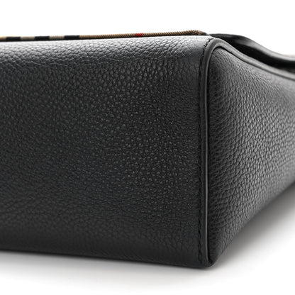 Burberry Grainy Calfskin Vintage Check Note Crossbody Bag Black 9 of 15