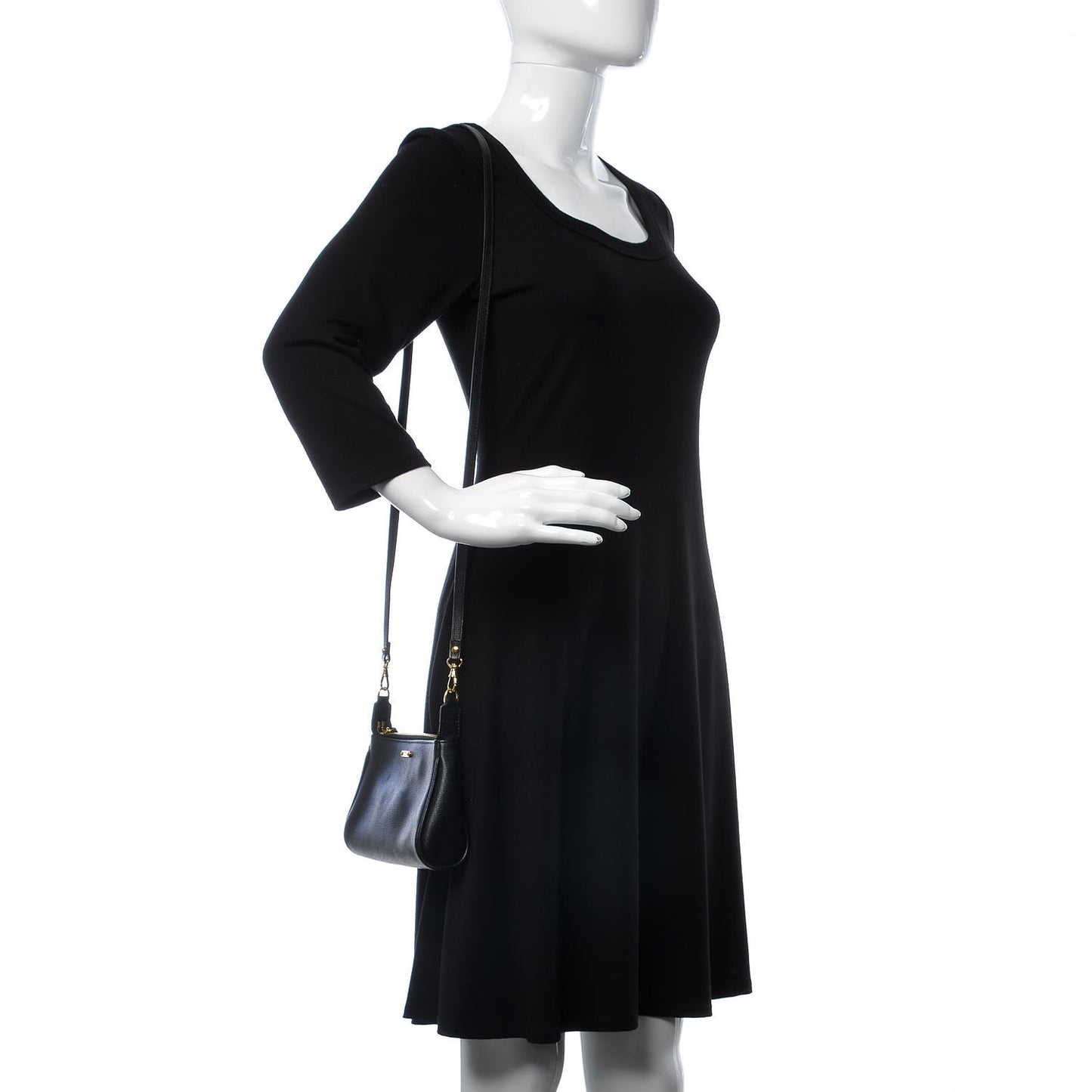 Vitello Elite Mini Pouch Crossbody Black