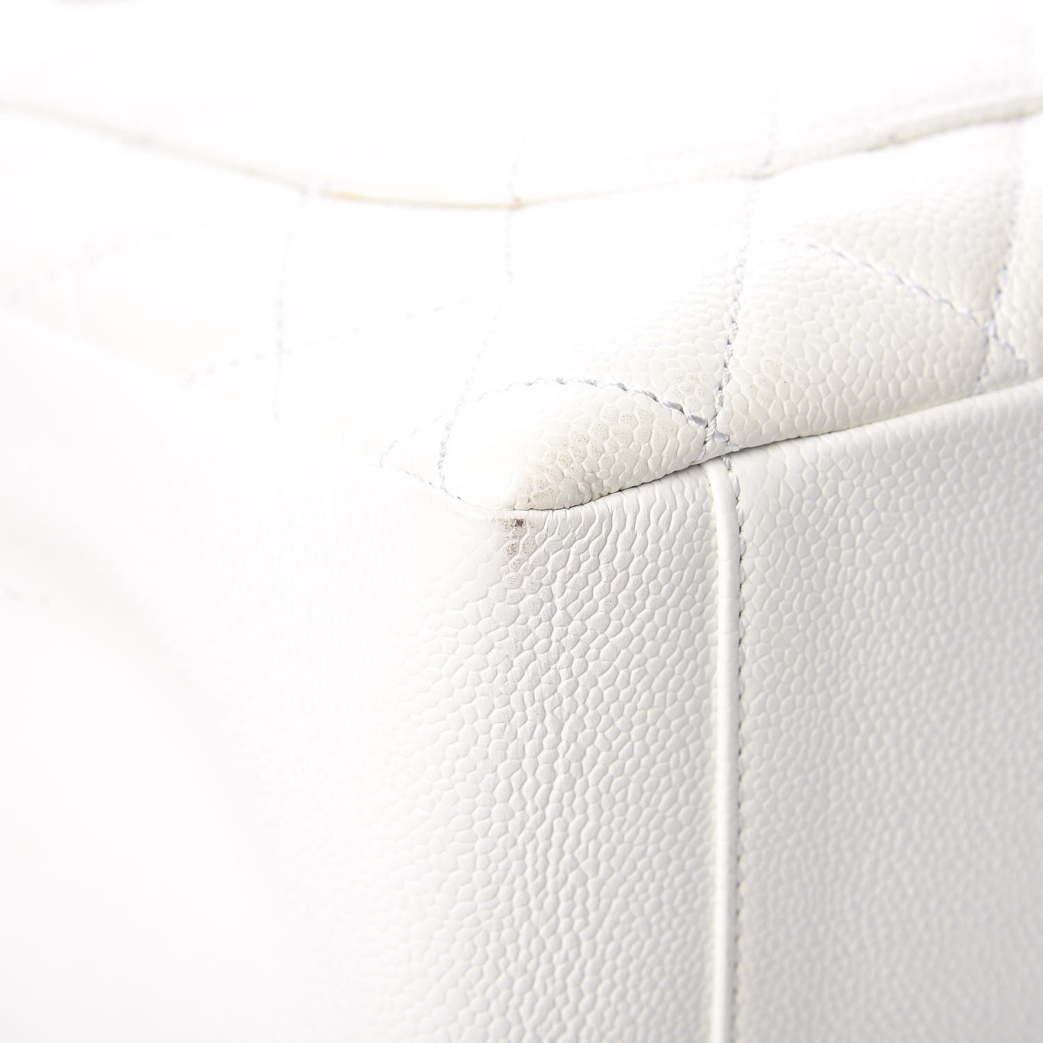 Chanel Caviar Quilted Grand Shopping Tote GST White 16 of 17