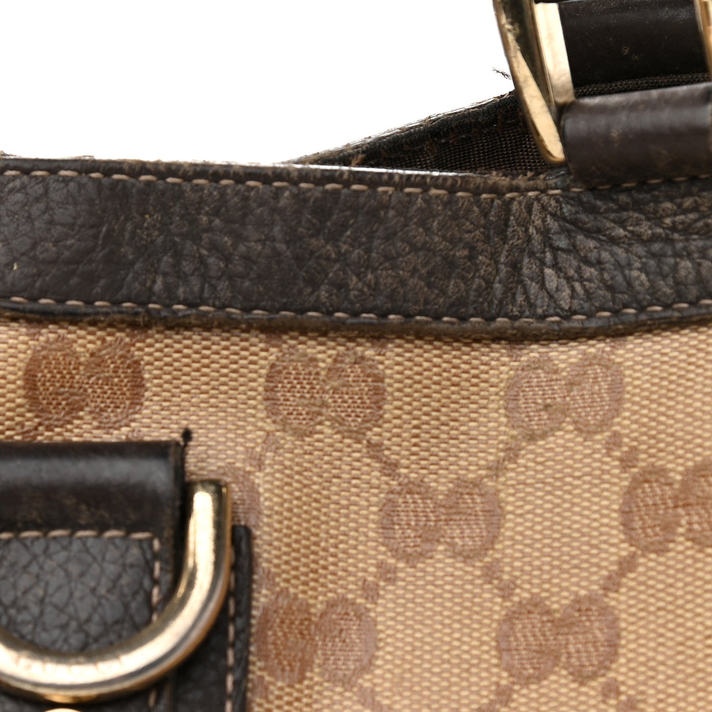 Monogram Large Abbey Tote Dark Brown