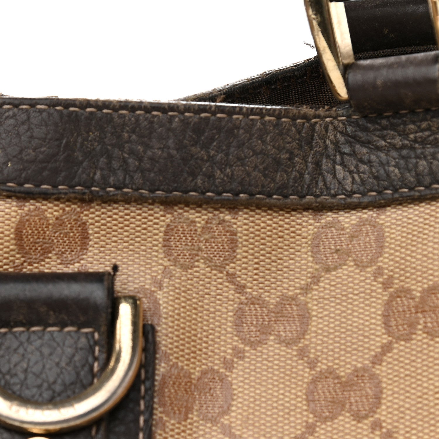 Gucci Monogram Large Abbey Tote Dark Brown 16 of 17