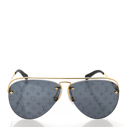 Louis Vuitton Metal Monogram Grease Sunglasses Z1172W Dark Gun 2 of 10