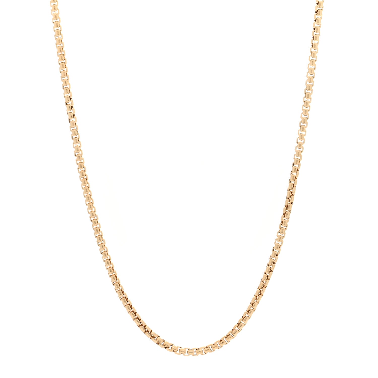 David Yurman 18K Yellow Gold 2.7mm Box Chain Necklace 20" 1 of 4