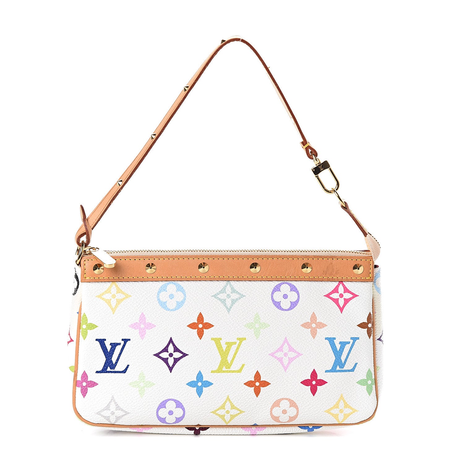 Louis Vuitton Monogram Multicolor Pochette Accessories White 1 of 7