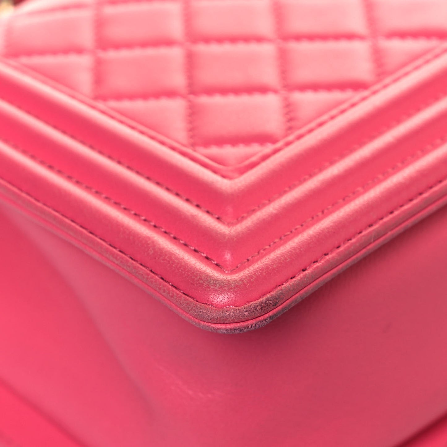 Calfskin Quilted Medium Boy Flap Pink