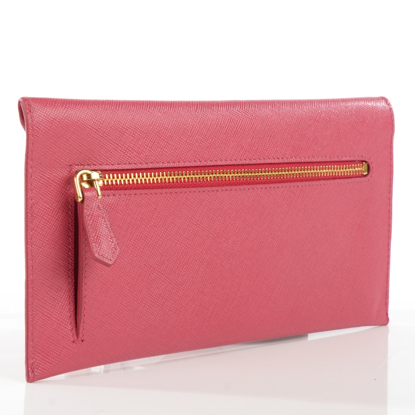 Saffiano Metal Envelope Wallet Peonia
