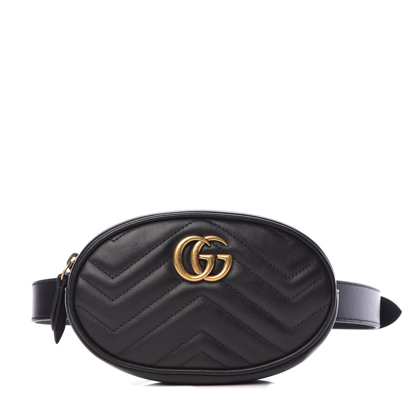 Calfskin Matelasse GG Marmont Belt Bag 85 34 Black