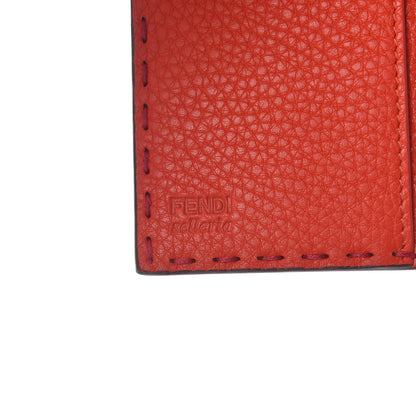 Fendi Cuoio Romano Selleria Bi-Color Passport Cover Fuxia Papavero 7 of 8