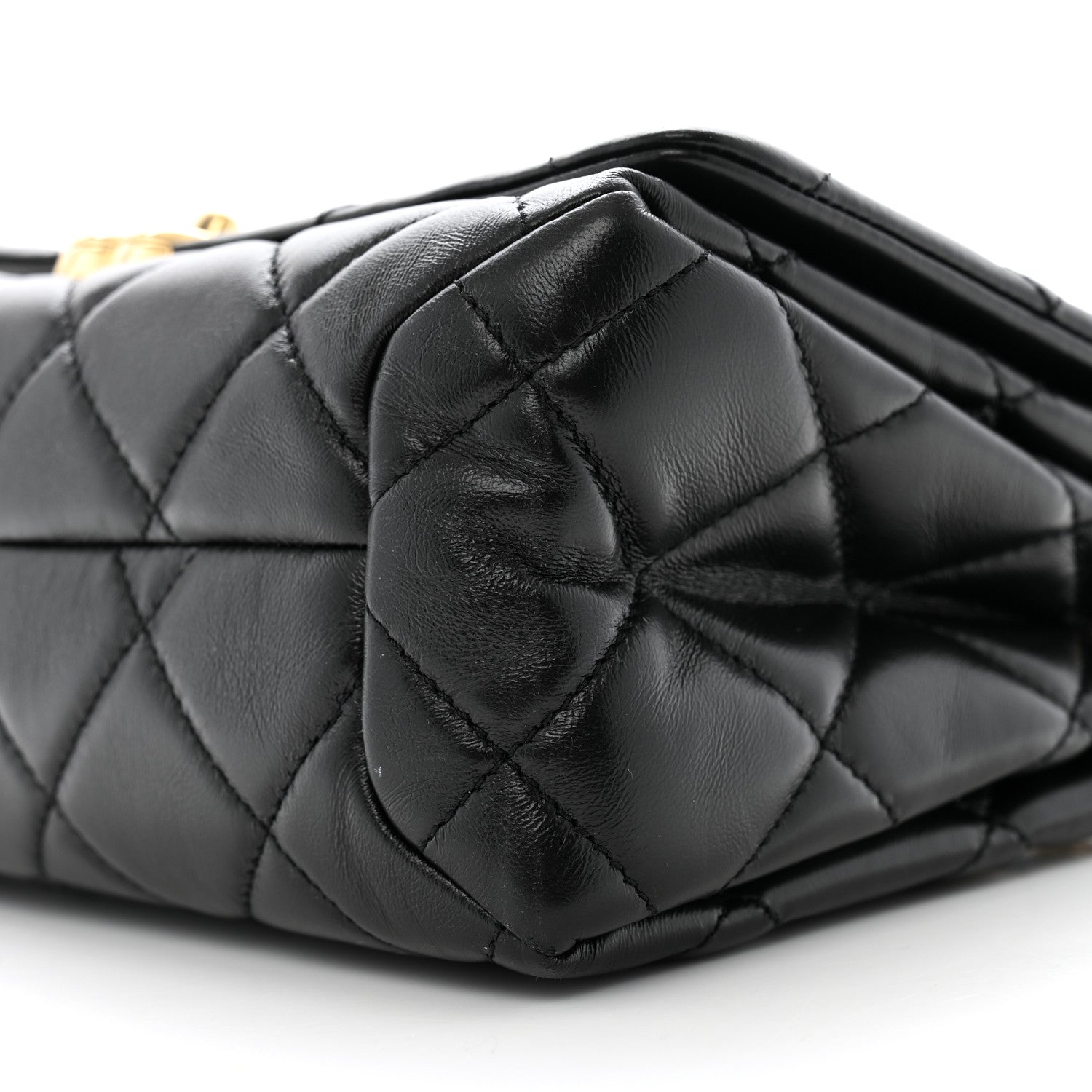 Chanel Lambskin Quilted Medium Color Match Flap Black 11 of 14