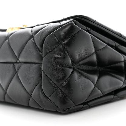 Chanel Lambskin Quilted Medium Color Match Flap Black 11 of 14