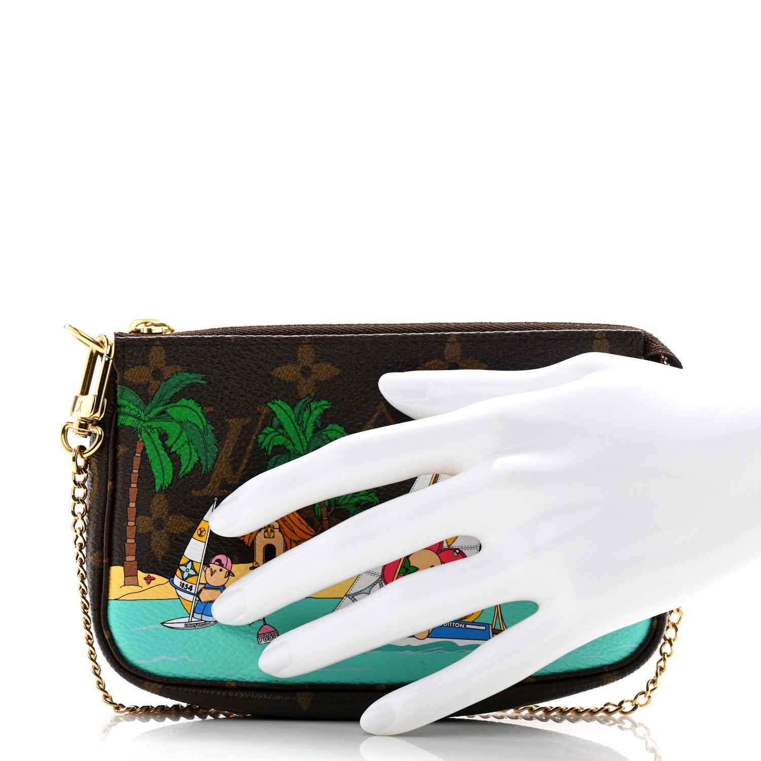 Louis Vuitton Monogram 2023 Christmas Animation Sailing Pochette Accessories Dragon Fruit Pink 2 of 7