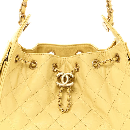 Chanel Caviar Quilted Mini Chanel 25 Handbag Yellow 8 of 11