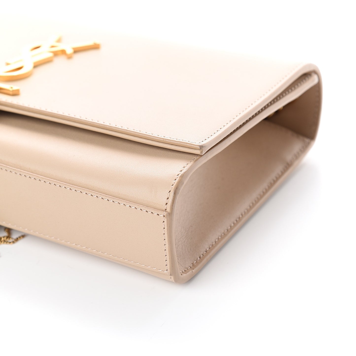 Smooth Calfskin Medium Classic Monogram Kate Tassel Satchel Nude Powder