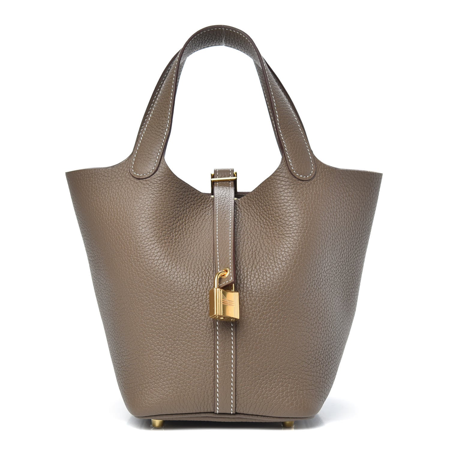 Hermes Taurillon Clemence Picotin Lock 18 PM Etoupe 1 of 9