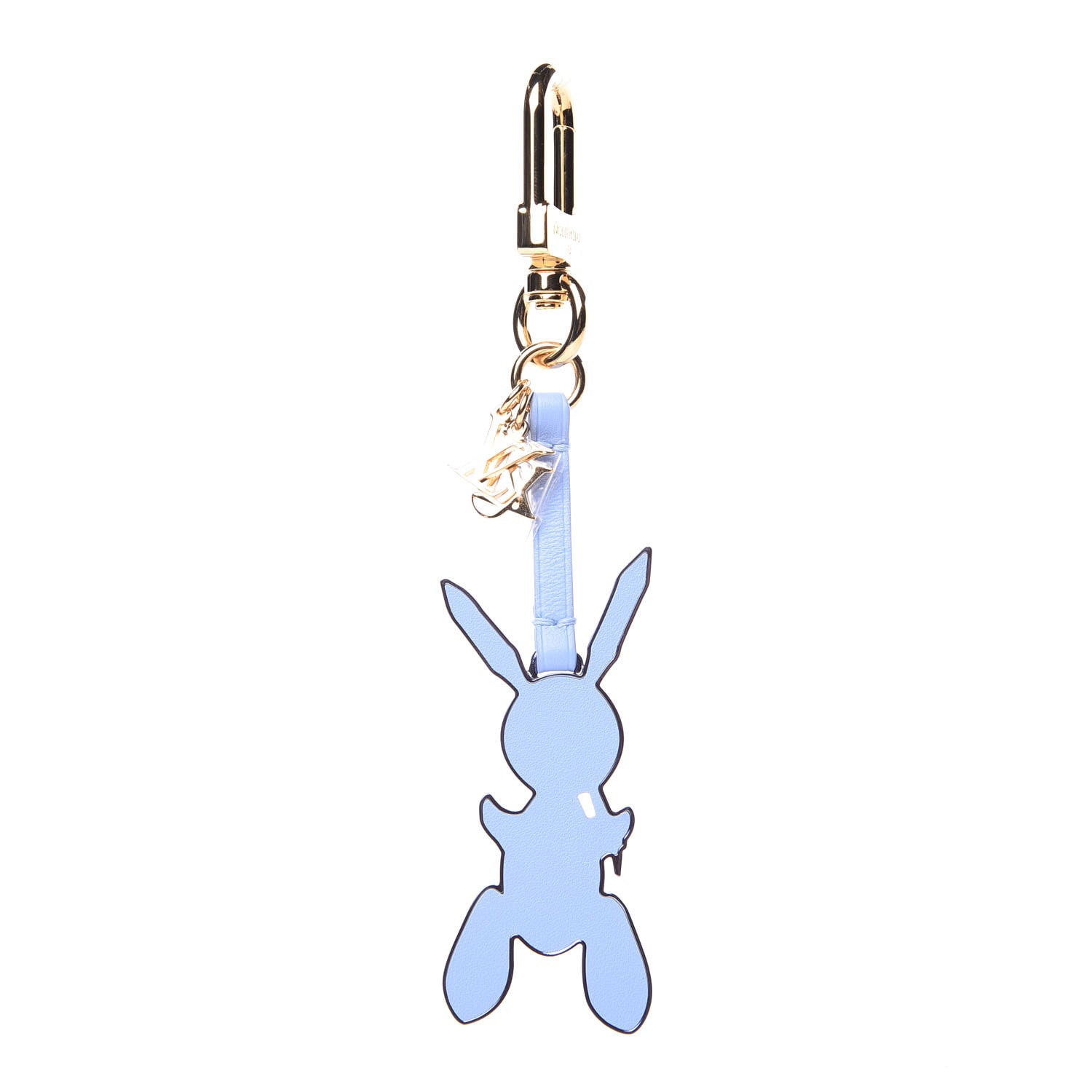 Louis Vuitton Calfskin Jeff Koons Masters LV Rabbit Bag Charm Key Ring Blue 1 of 5