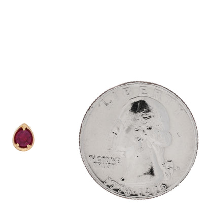 Foundrae 18K Yellow Gold Ruby Forever & Always a Pair Single Earring 2 of 5