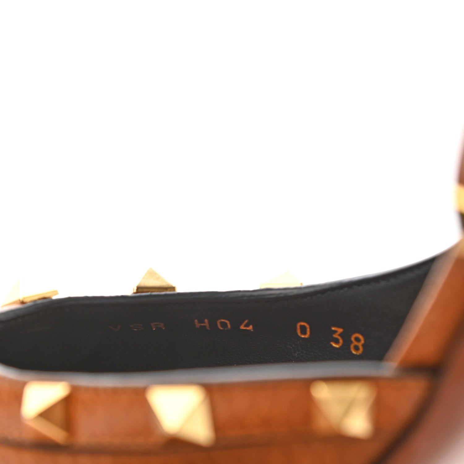 Valentino Garavani Pebbled Calfskin Rockstud Half D'Orsay Slingback 85mm Pumps 38 Cuoio 8 of 10