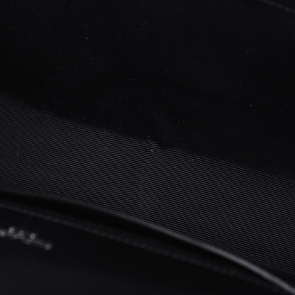 Saint Laurent Grain De Poudre Textured Mixed Matelasse Triquilt Medium Monogram Satchel Black 8 of 16