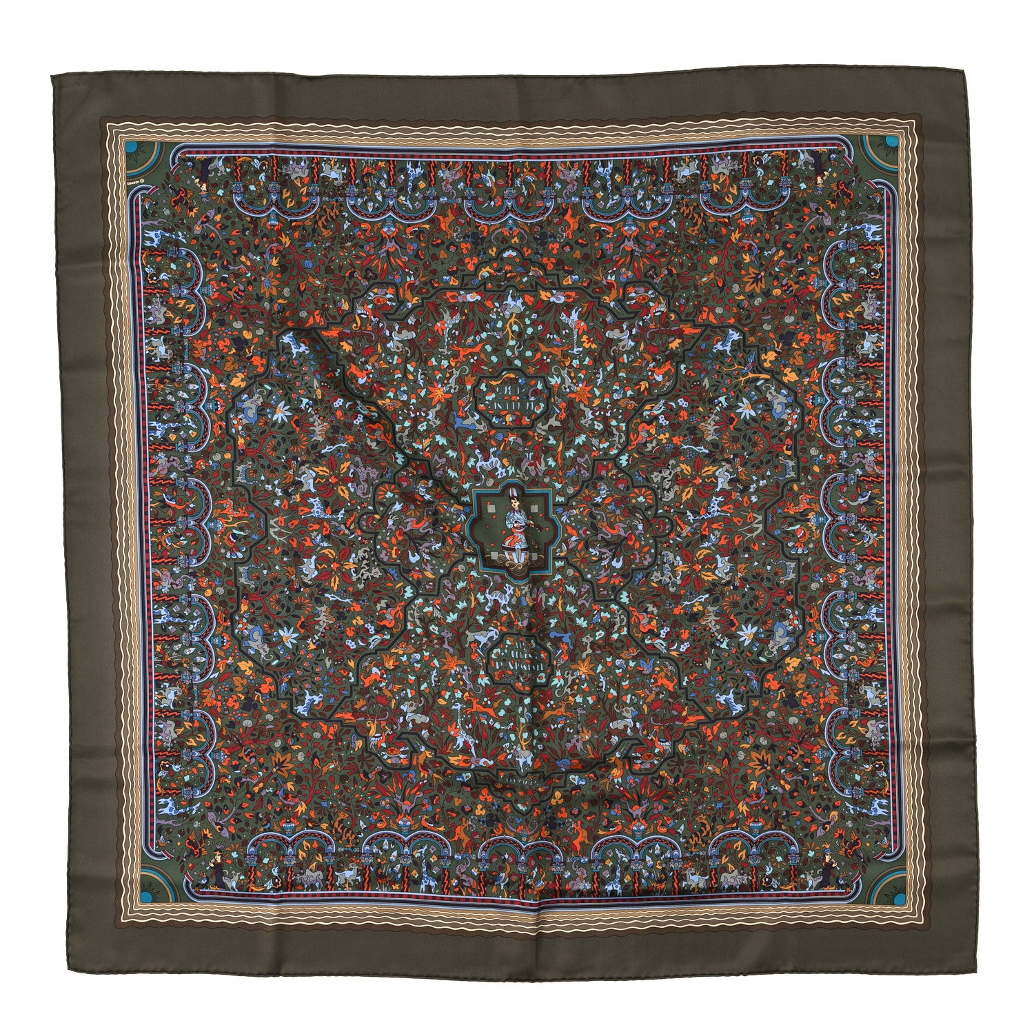 Hermes Silk Les Jardins D'Armenie Scarf 90 1 of 4