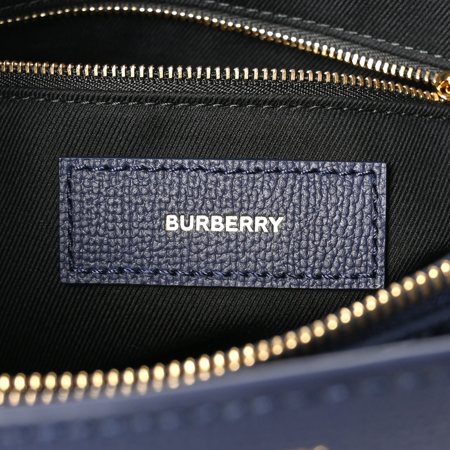 Derby Calfskin Vintage Check Medium Banner Tote Regency Blue