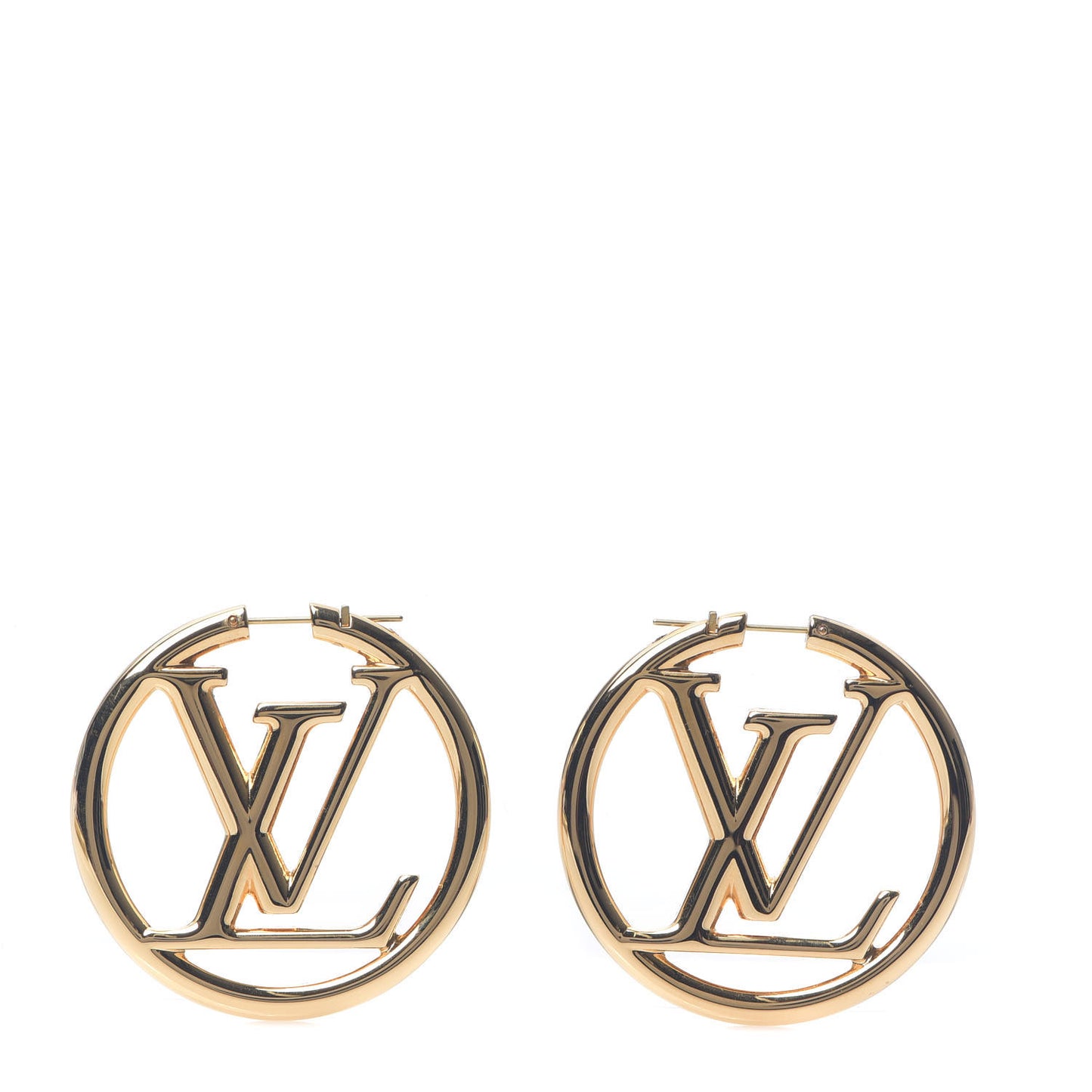 Metal Louise Hoop Earrings Gold