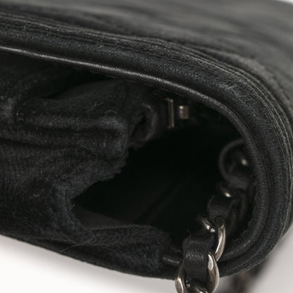 Chanel Velvet Quilted Boy Wallet On Chain WOC Black 15 of 15