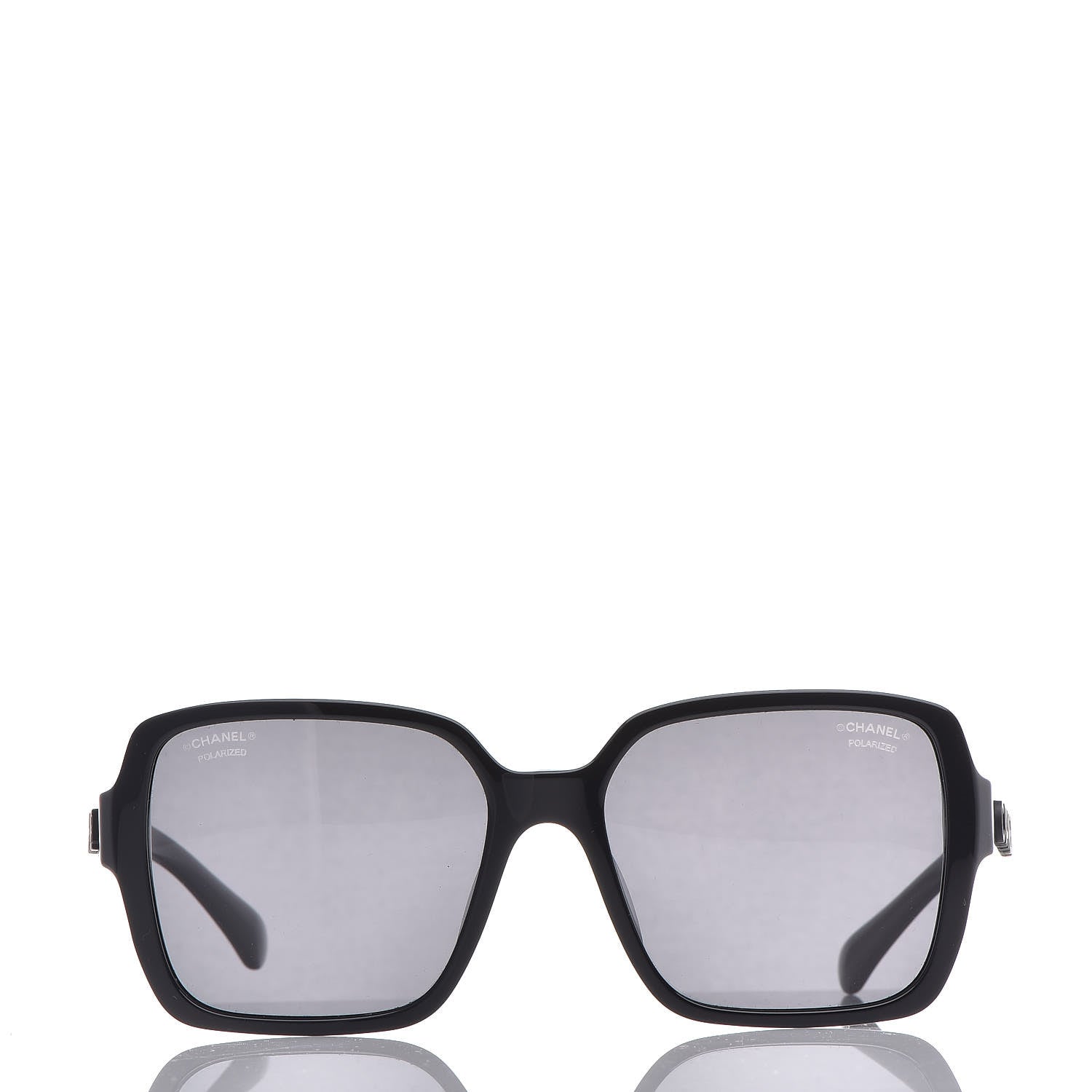 Chanel Acetate Polarized Square Sunglasses 5408 Black 2 of 9