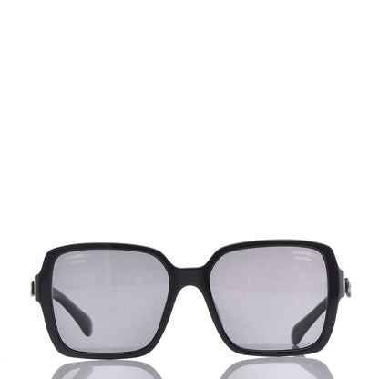 Chanel Acetate Polarized Square Sunglasses 5408 Black 2 of 9
