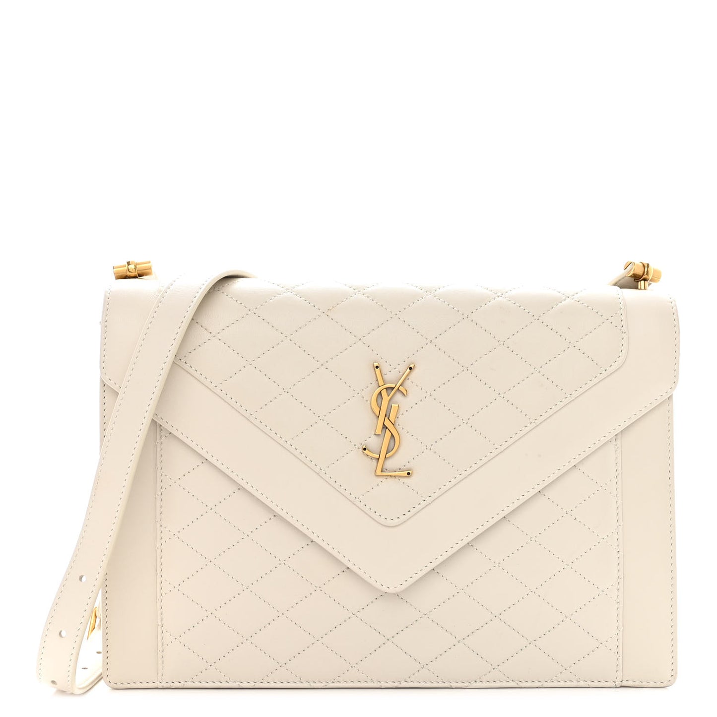 Lambskin Quilted Mini Gaby Satchel Blanc Vintage